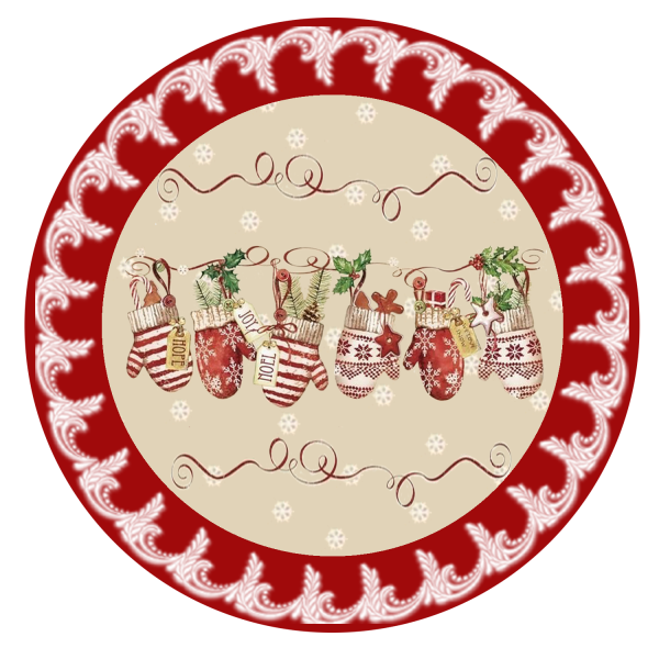 Новогодние Стикеры круглые