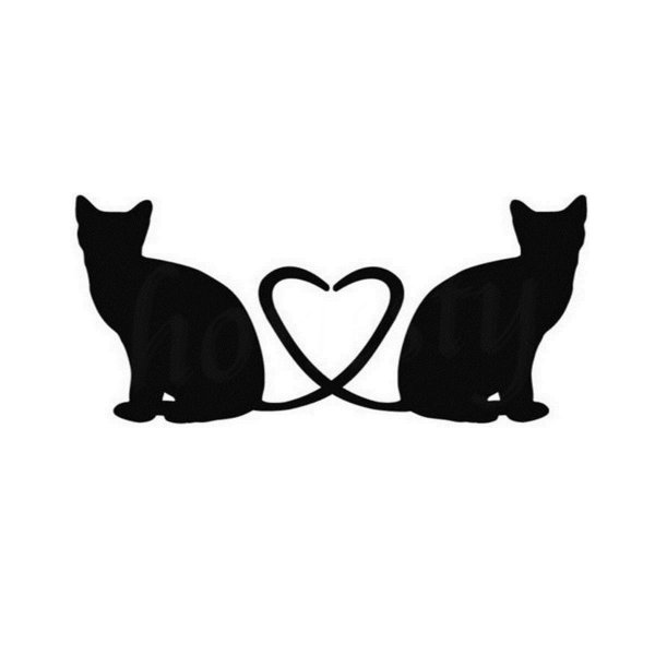 Силуэты кошек на стену