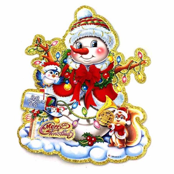 Новогодние наклейки большие