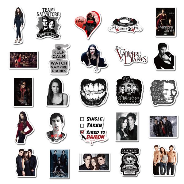 Дневники вампира наклейки для распечатки