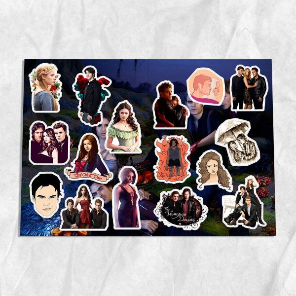 Стикеры дневники вампира для распечатки