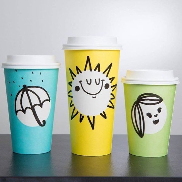 Разрисованные стаканчики