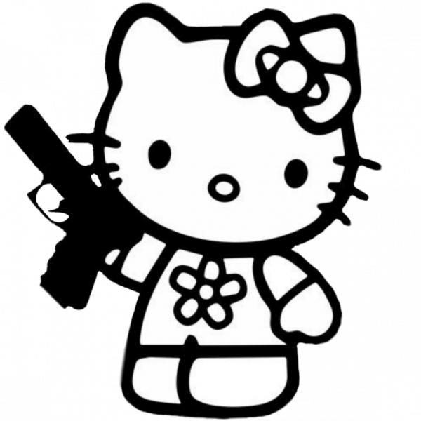 Хелло киттичорно белая