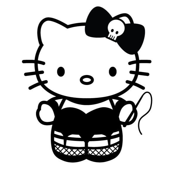 Хэллуй ките черноя белая