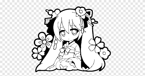 Хатсуне Мику раскраска