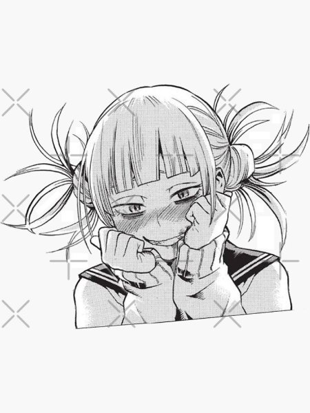 Аниме наклейки чб