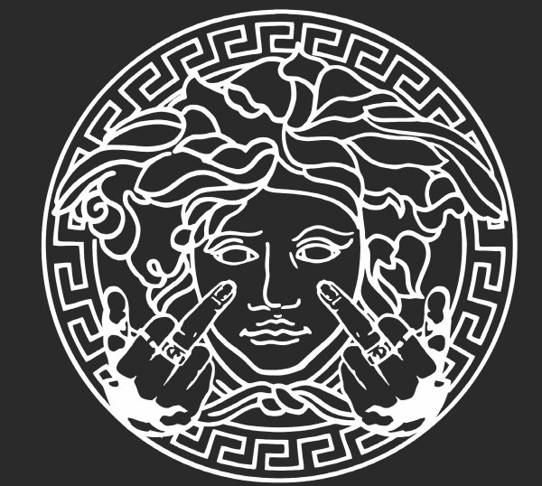 Наклейка Версаче фак