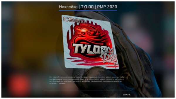 Наклейка TYLOO РМР 2020