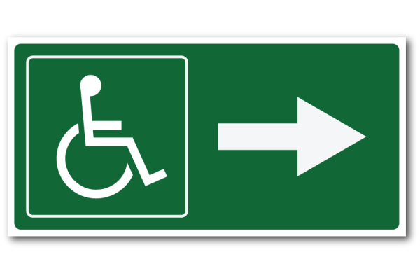 Направление к эвакуационному выходу МГН