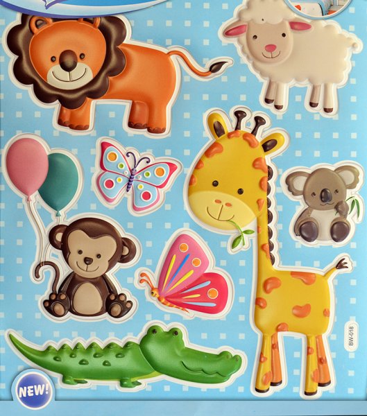 Наклейки объемные детские