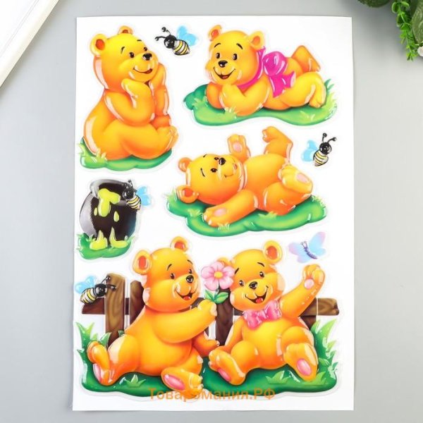 Наклейки объемные детские