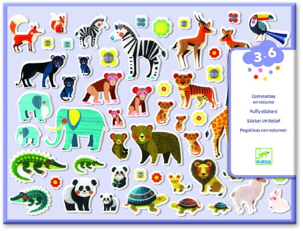 Набор объёмных наклеек Djeco puffy stikers