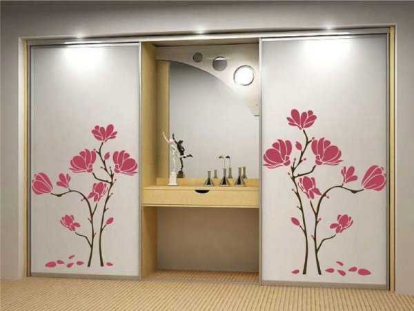 Наклейки на зеркало шкафа-купе