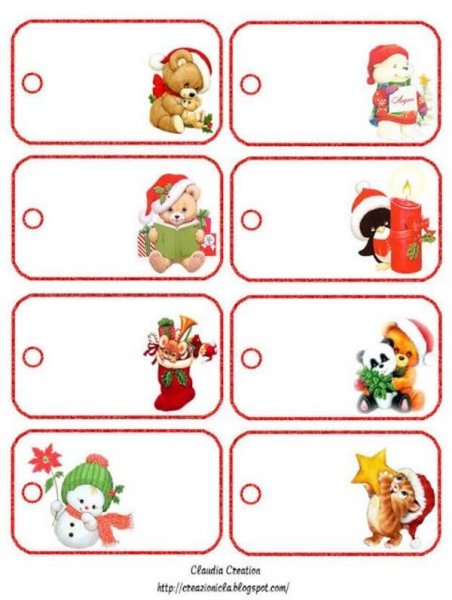 Новогодние ярлычки для подарков