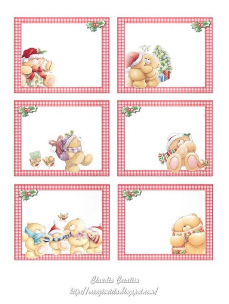 Этикетки с именами на подарки