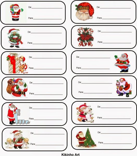 Бирка на подарок от Деда Мороза