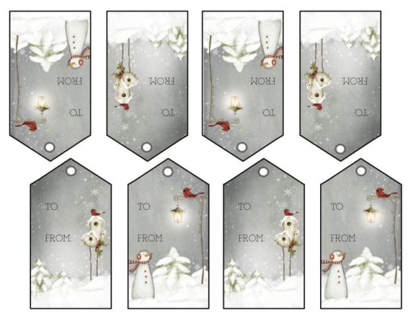 Новогодние ярлычки для подарков