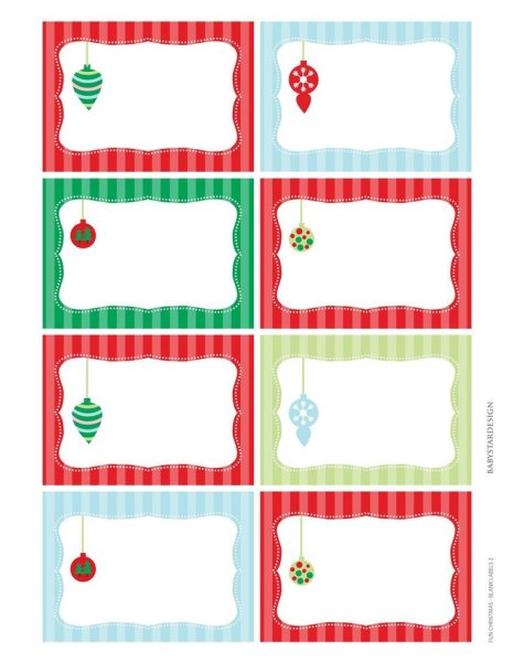 Наклейки для подписи подарков на новый год