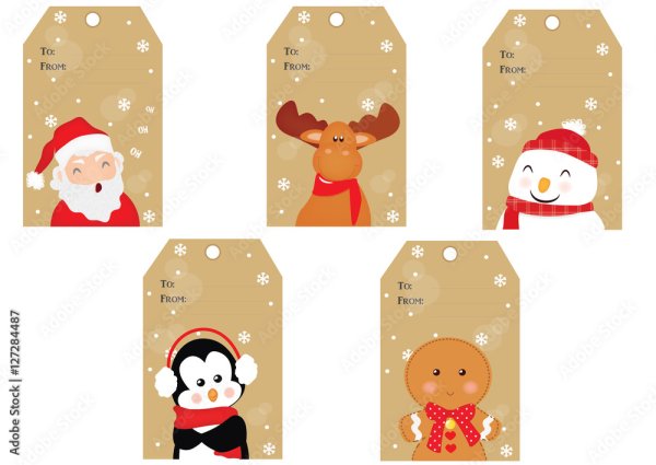 Бирки для подарков от Тайного Санты