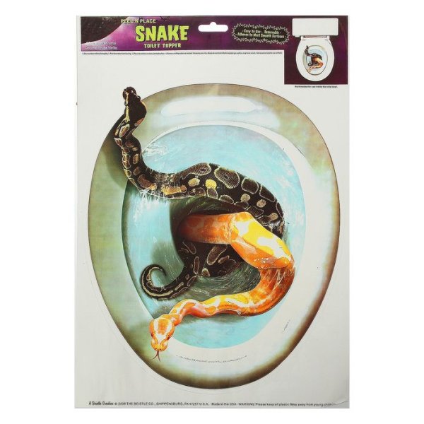 Наклейка на крышку унитаза