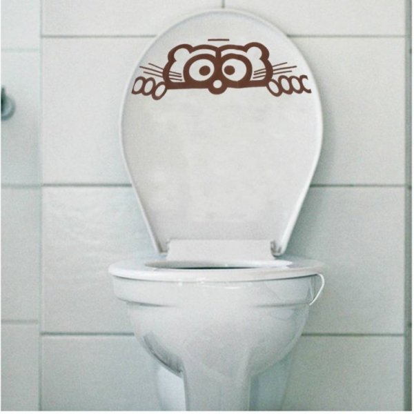 Наклейка на крышку унитаза