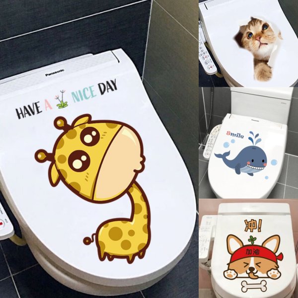 Виниловые наклейки на унитаз