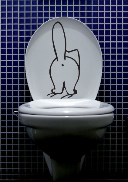 Наклейка "туалет"