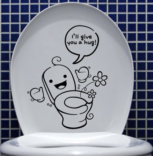 Наклейка "туалет"