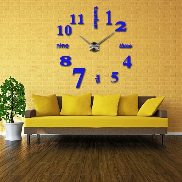 Наклеивающиеся часы на стену