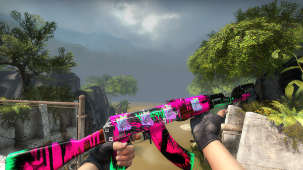 Наклейки на АК 47 неоновая революция