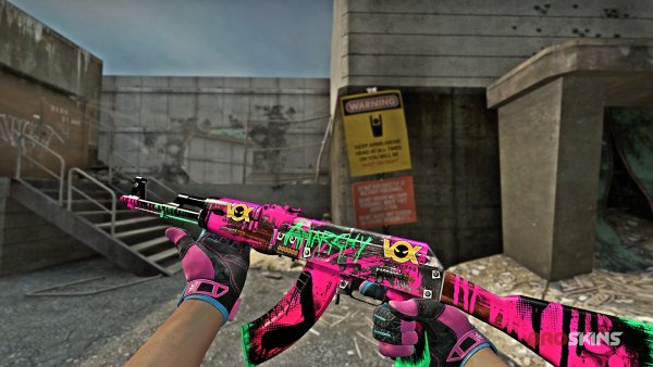 КС го АК 47 неоновая революция