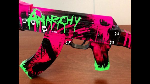 Наклейки на АК 47 неоновая революция