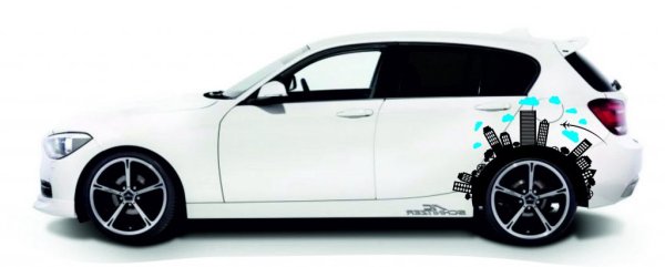 Наклейки на заднее крыло автомобиля