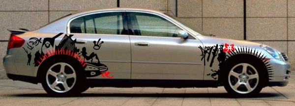 Винил на заднее крыло автомобиля
