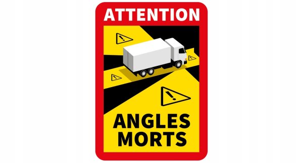 Наклейка слепых зон грузовика