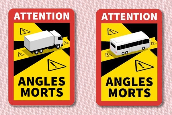 Наклейка мертвая зона на грузовик