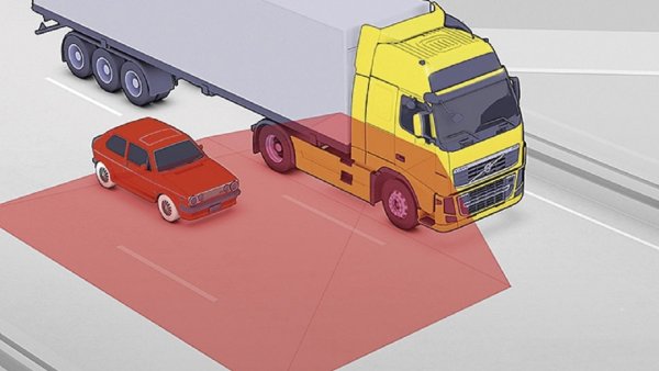 Слепая зона грузового автомобиля