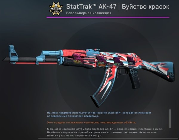 Наклейки на АК 47 буйство красок