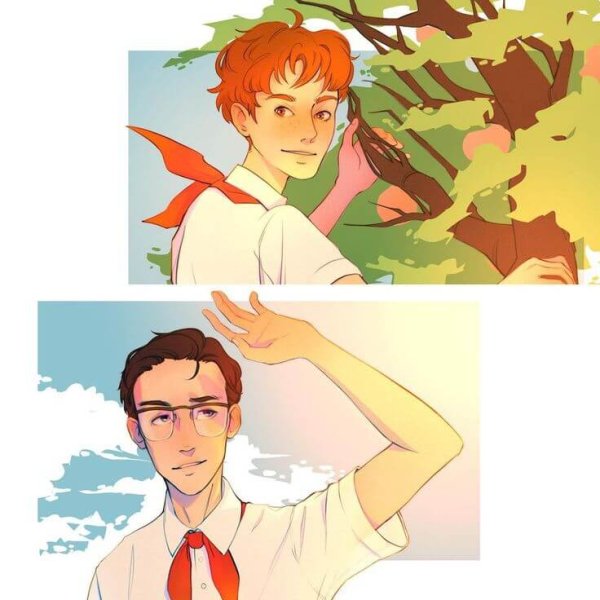 Володя лето в Пионерском галстуке