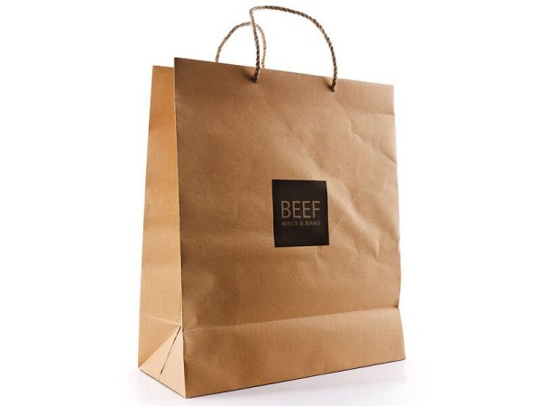 Крафт пакет с наклейкой