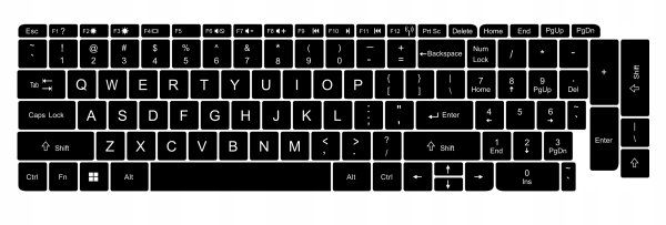 Наклейки на клавиатуру для ноутбука 14х14