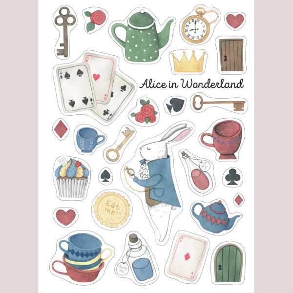 Алиса в стране чудес силуэты черные