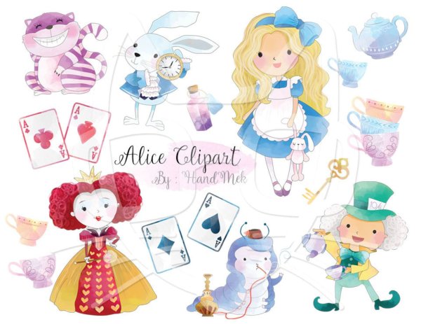 Стикеры Алиса в стране чудес