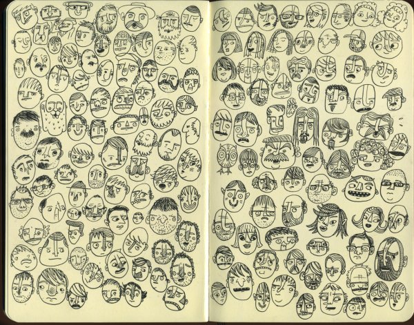 Наклейки для скетчбука черно белые