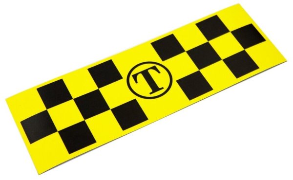 Магнитный стикер шашки такси