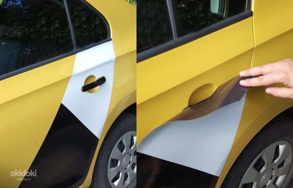 Магнитные наклейки Яндекс такси для брендирования