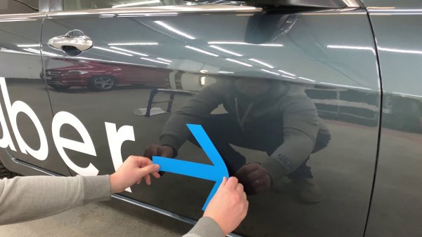 Магнитная наклейка Убер