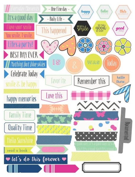 Стикеры летние на личный дневник