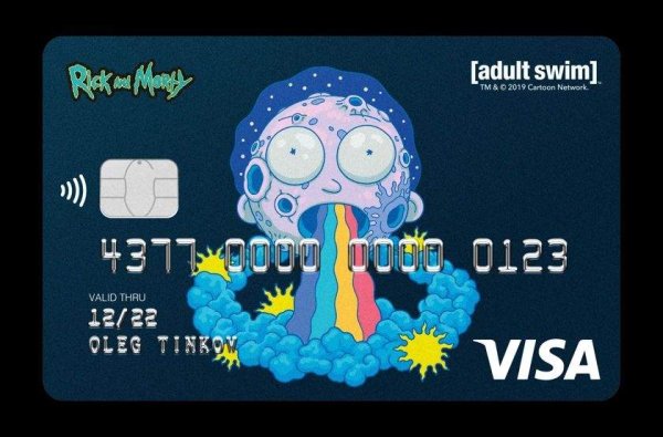 Тинькофф карта дебетовая Рик и Морти виза