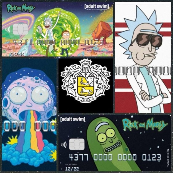 Карточка тинькофф Рик и Морти